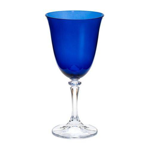 Conjunto de 6 Taças de Cristal para Água 360ml Blue Bohemia