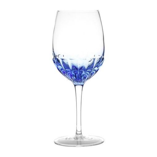 Conjunto de 6 Taças de Vinho 360ml Azul Feathers Bon Gourmet