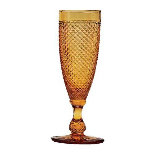 Conjunto de 6 Taças para Champagne Âmbar Bico de Jaca Bon Gourmet