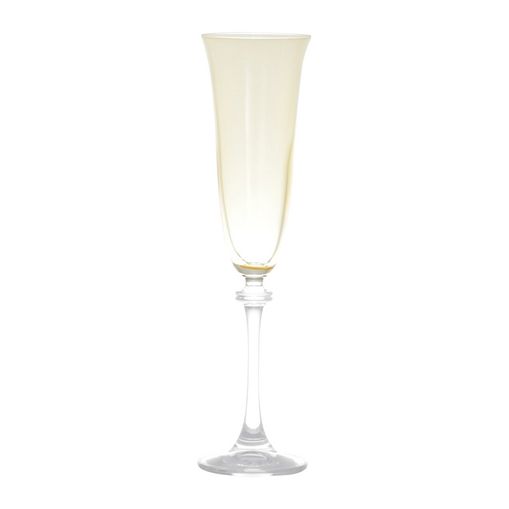 Conjunto de 6 Taças para Champagne em Vidro Alexandra Âmbar Bohemia
