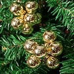Conjunto de Bolas Lisas Cachos (6 Bolas em 4 Cachos) Dourado - Orb Christmas