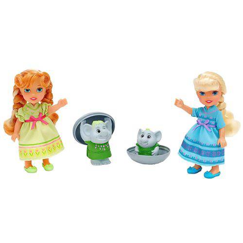 Conjunto de Bonecas Sunny Frozen Elsa e Anna Minifiguras Trolls