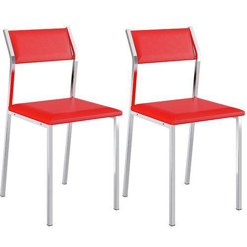 Conjunto de 2 Cadeiras 1709 Napa – Carraro - Vermelho Real