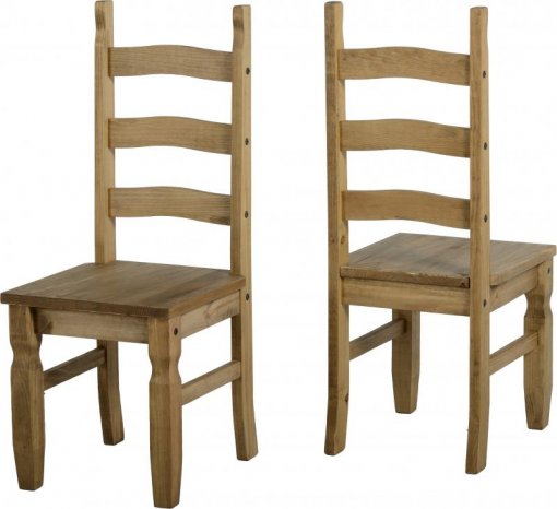 Conjunto de 2 Cadeiras Corona Original*- Seconique - Madeira - Cor Natural TB -