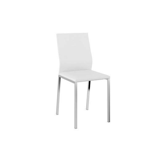 Conjunto de 2 Cadeiras Courissimo com Encosto Branco e Cromado