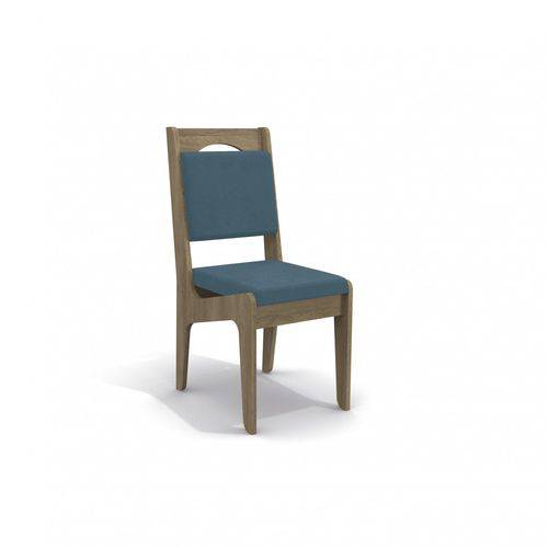 Conjunto de 2 Cadeiras de Madeira Nogal Cad105 Kappesberg Azul