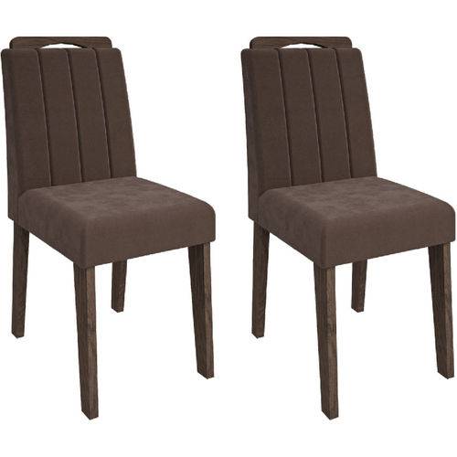 Conjunto de 2 Cadeiras Elisa - Cimol - Marrocos / Chocolate