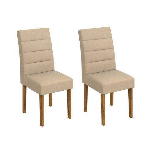 Conjunto de 2 Cadeiras Fiorella Veludo Rovere Soft