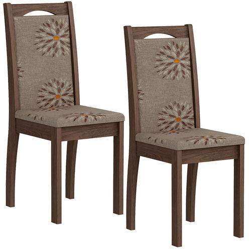 Conjunto de 2 Cadeiras Livia - Cimol - Marrocos / Café