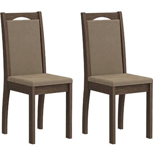 Conjunto de 2 Cadeiras Livia - Cimol - Marrocos / Suede Marfim