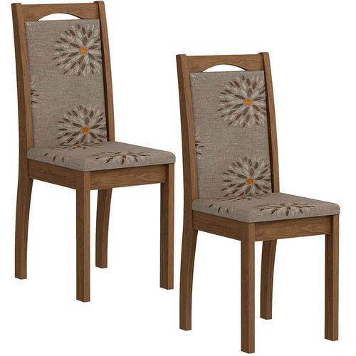 Conjunto de 2 Cadeiras Livia - Cimol - Savana / Café
