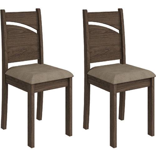 Conjunto de 2 Cadeiras Melissa - Cimol - Marrocos / Suede Marfim