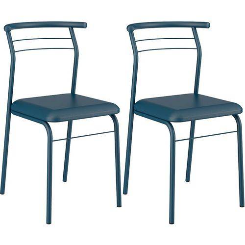 Conjunto de 2 Cadeiras Napa 1708 – Carraro - Azul Noturno