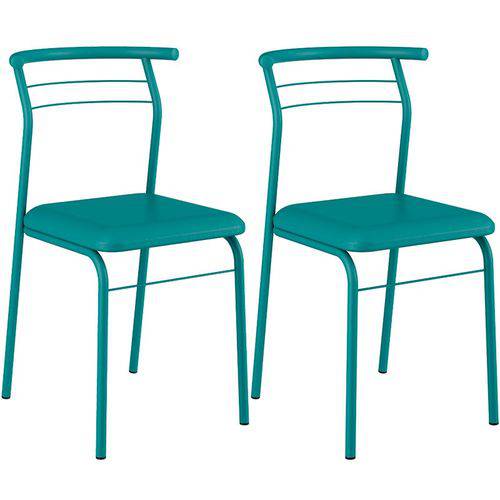 Conjunto de 2 Cadeiras Napa 1708 – Carraro - Turquesa