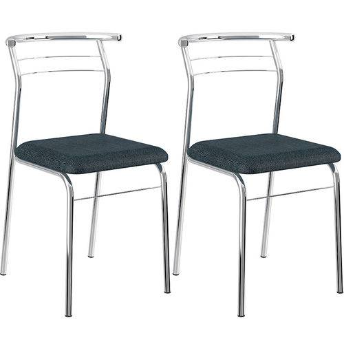 Conjunto de 2 Cadeiras Napa Cromado 1708 – Carraro - Jeans