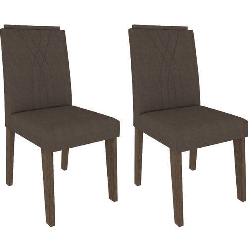 Conjunto de 2 Cadeiras Nicole - Cimol - Marrocos / Chocolate