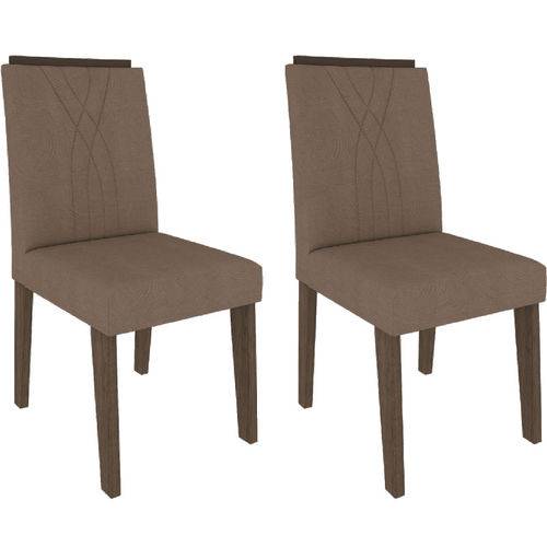 Conjunto de 2 Cadeiras Nicole - Cimol Marrocos/pluma