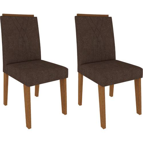 Conjunto de 2 Cadeiras Nicole - Cimol - Savana / Cacau