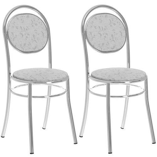 Conjunto de 2 Cadeiras Tecil 190 – Carraro - Branco Fantasia