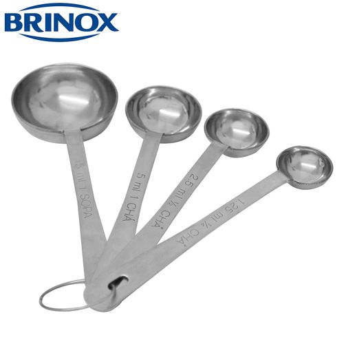 Conjunto de Colheres Medidoras Inox 4 Peças - Brinox