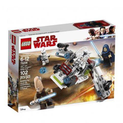 Conjunto de Combate Jedi e Clone Troopers - LEGO Star Wars 75206