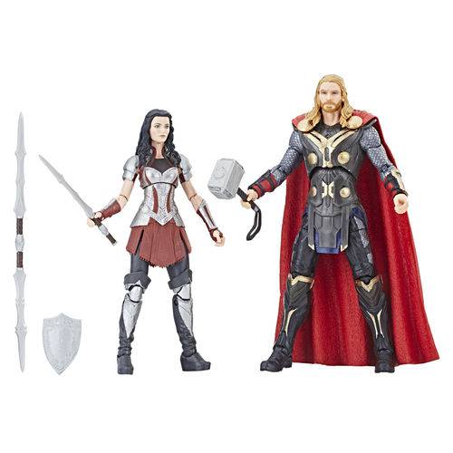 Conjunto de Figuras Articuladas - 26 Cm - Disney - Marvel Studios - 10 Anos - Thor e Lady - Hasbro
