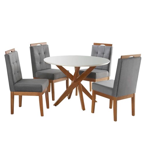 Conjunto de Jantar Austin com 4 Cadeiras - Wood Prime UR 26377