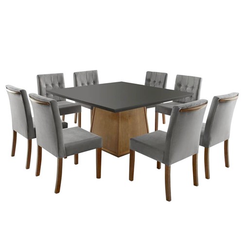 Conjunto de Jantar Laguna com 8 Cadeiras - Wood Prime UR 26373