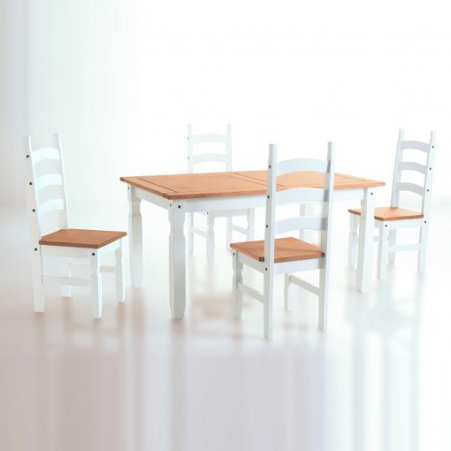 Conjunto de Mesa com 4 Cadeiras Corona Original* - Seconique - Madeira - Cor KK -