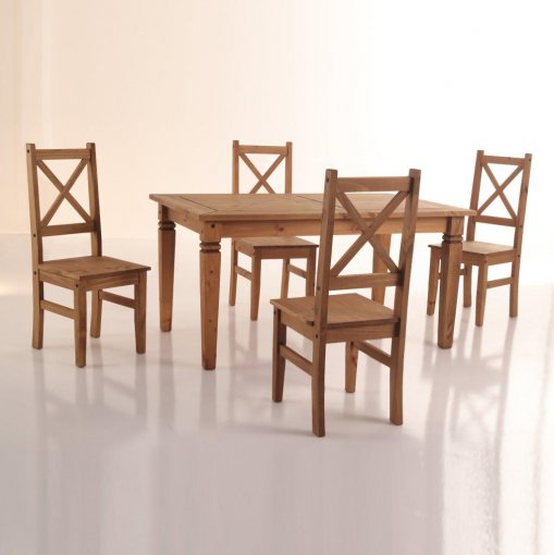 Conjunto de Mesa com 4 Cadeiras Salvador - Seconique - Madeira PJ -