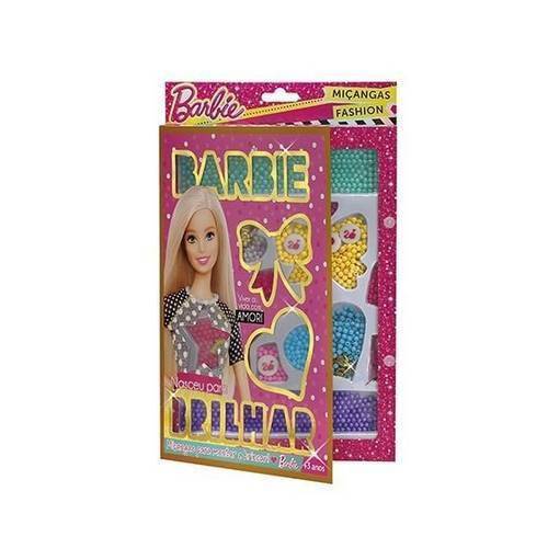 Conjunto de Miçangas Barbie Revista Pink - Fun