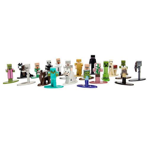 Conjunto de Mini Figuras - 5 Cm - Metals Nano Figure - Minecraft - Dtc