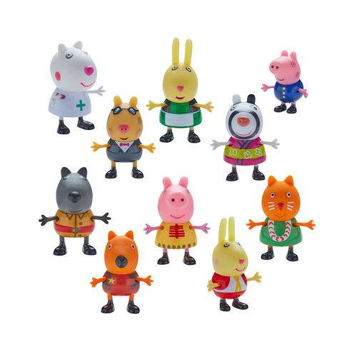 Conjunto de Mini Figuras - 5 Cm - Peppa Pig - Peppa Fantasias - Dtc