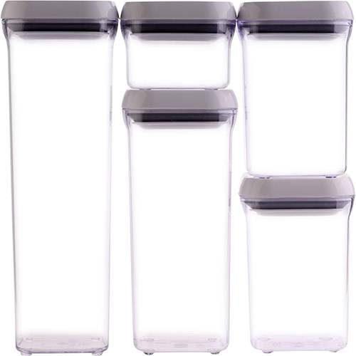 Conjunto de Potes Pop Container com 5 Peças Oxo Transparente