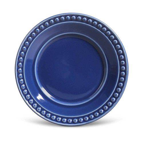 Conjunto de Pratos para Sobremesa Atenas Azul Navy - 6 Peças - em Cerâmica - La Tavola - Porto Bra