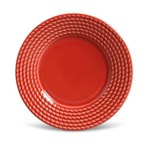 Conjunto de Pratos para Sobremesa Olimpia Vermelho - 6 Peças - em Cerâmica - La Tavola - Porto Bra