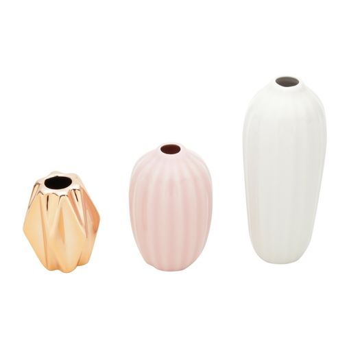 Conjunto de 3 Vasos de Porcelana Rosa Royal Urban