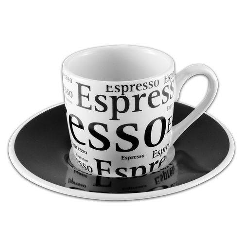 Conjunto de Xícara de Café Espresso com Pires 12 Peças - Ricaelle