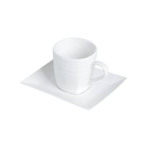 Conjunto de Xícaras para Chá Square de Porcelana Super White 6 Peças 200 Ml