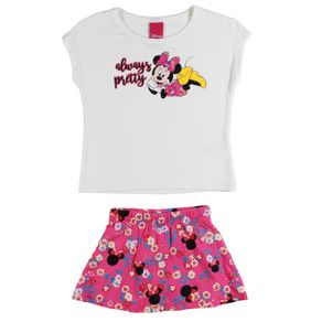 Conjunto Disney Infantil para Menina - Bege/rosa 1