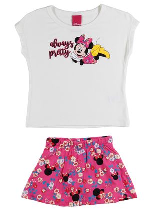 Conjunto Disney Infantil para Menina - Bege/rosa