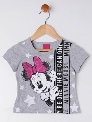 Conjunto Disney Infantil para Menina - Cinza/rosa