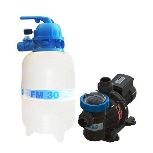 Conjunto Filtro Fm30 + M/bomba Bmc-25 1/4cv S/areia Sodramar