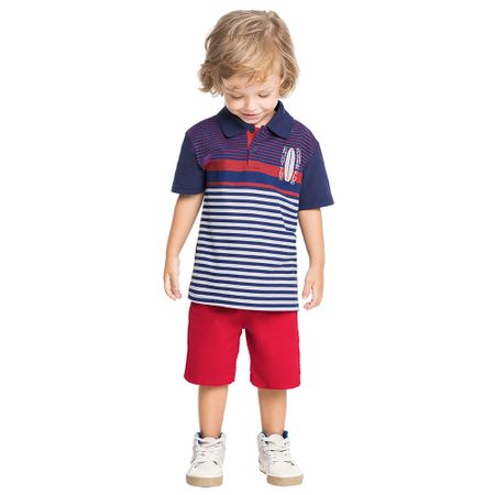 Conjunto Infantil Masculino Camisa Polo + Bermuda Kyly 109241.0465.6