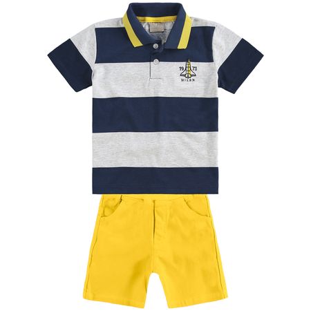 Conjunto Infantil Masculino Camisa Polo + Bermuda Milon 10934.6805.3