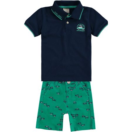 Conjunto Infantil Masculino Camisa Polo + Bermuda Milon 10927.6826.3