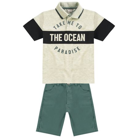 Conjunto Infantil Masculino Camisa Polo + Bermuda Milon 10982.0460.10
