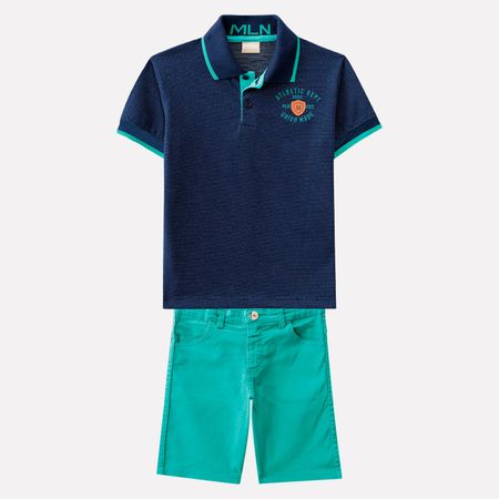 Conjunto Infantil Masculino Camisa Polo + Bermuda Milon 11214.6826.8