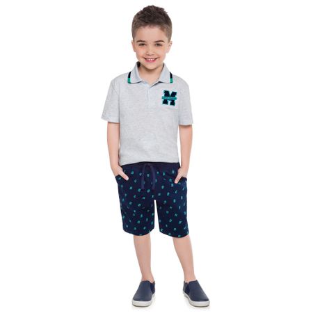 Conjunto Infantil Masculino Camisa Polo + Bermuda Milon 11216.0483.4