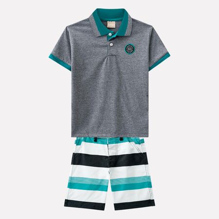 Conjunto Infantil Masculino Camisa Polo + Bermuda Milon 11318.0472.10